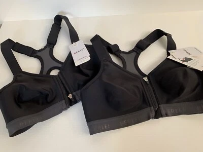 Berlei 10B black sports bra X 2 BNWT
