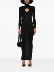 [Christopher Kane X Self Portrait] Christopher Kane X Self Portrait-Abito Lungo In Maglia Con Dettagli Cut-Out-Donna S