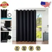 Thermal Insulated Sliding Door Curtains | 120" x 84" Blackout Room Solutions