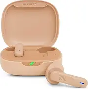 JBL Vibe Flex True Wireless Earbuds – Bluetooth Earphones with Deep Bass Sound, IP54 Water & Dust Resistant, Long Battery Life, Voice Assistant Compatible, Open-Ear Design (Beige)