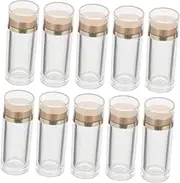 10Pcs Transparent Acrylic Storage Bottles Versatile Sealing Containers for Home Organization for Pills Grains and Dried Fruits Durable and Convenient Design