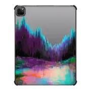iPad Pro 12.9-inch (5th/6th gen) iPad Impact Case WOODLAND ECHOES 3, FOREST TREES NATURE RAINBOW ABSTRACT MOUNTAINS PAINTING