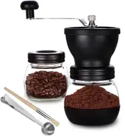 PARACITY Manual Coffee Bean Grinder with Ceramic Burr, Hand Coffee Grinder Mill