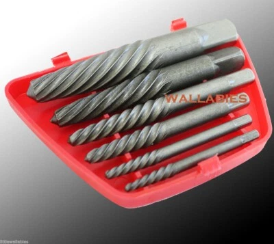 NEW 6 PC SCREW BOLT EXTRACTOR KIT SET BROKEN BOLT REMOVAL TOOL EASY EZ OUTS BIT