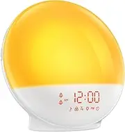 RICIAL Wake up Light, 10000Lux Sunrise Alarm Clock, Sunlight Lamp with 4 Color Temperature, Light Therapy