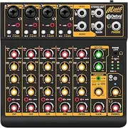 Audio Mixer D Debra Audio Mini6 Portable 6-Channel DJ Mixer Console, Sound Mixing Board with USB Bluetooth 48V Phantom Power, Audio Console for Live Wedding Party Recording Broadcast (Mini6)