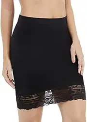 [Spanx] Assets Red Hot Label Luxe & Lean Half Slip Kiss Your Wardrobe Woes Goodbye Lightweight Slimming Slips (Small, Very Black)