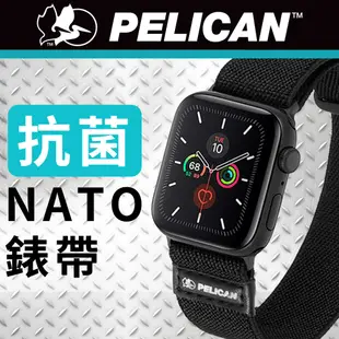 美國 Pelican 派力肯 Apple Watch 42-49mm 1-8代/SE/Ultra Protector 保護者NATO錶帶 - 黑色