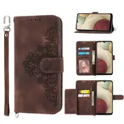 MCC For Samsung Galaxy A12 Wallet Case Cover Extra Card Slots w/ Strap A125 [Brown]