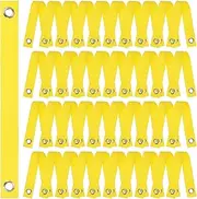 uxcell 40-Pack Tree Straps for Staking,1.5 Inch x 15.7 Inch Tree Support Straps Nylon Tree Strap for Leaning Tree Protection/Plant Support, Straightening[Yellow]