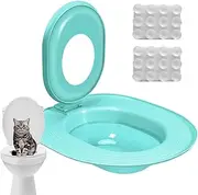 Cat Potty Seat Trainer - Cat Potty Training Kit, Potty Trainer for Potty, Reusable Cat Sanitary Trainer | Cat Potty Training Kit Pet Cleaning Urinal Toilet Teach Cat How to Use the Toilet