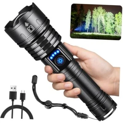 Flashlights High Lumens Rechargeable, 990000LM Super Bright Flashlight, X70-Max