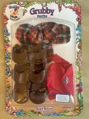 Vintage 1987 Grubby Hiking Outfit and Sleeptime Outfit Lot Teddy Ruxpin