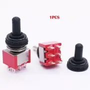 Mini DPDT 3 Position Toggle Switch 6 Pin 125V 5A w/ Waterproof Cap MTS-203MZ