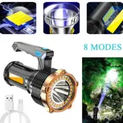 12000000LM LED Flashlight Outdoor Torch Lamp Worklight USB Rechargeable Light