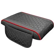 Armrest Box Cover - Automatic Leather Storage Cover | Comfortable Protective Pad for Armrests, Car Interior Accessories with Storage Pockets, Coper Height Pad