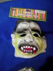 New Spooky Halloween Mask One Size Scary Rubber Vampire