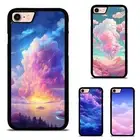 clouds pink blue colorful For iPhone XS 11 12 13 14 15 16 Pro Max Flexible Cases