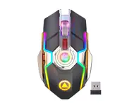 P04 Wireless Mouse Charging Game RGB Luminous Mute Mice Computer Accessories Portable Design for Windows IOS and Android Tablet