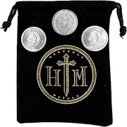 Lot of (3) 1/10 oz Aztec Calendar .999 Fine Silver Round in Heavenly Metals Coin Pouch