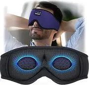 TOPOINT Sleep Headphones,Sleep Mask Bluetooth Wireless Music Eye Mask, Sleeping Headphones for Side Sleepers Sleep Mask with Bluetooth Headphones Ultra-Thin Stereo Speakers Perfect for Sleeping