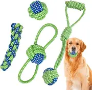 Dog Rope Chew Toys | 4X Puppy Teething Chew Toys,Entertainment Games, Fun Activity, Pet Rope for Small, Medium, Large Breeds, Pet Supplies