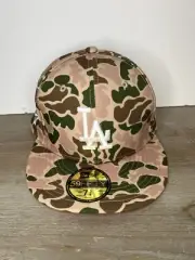 Los Angeles Dodgers New Era Fitted Hat Duck Camo 1988 World Series 59Fifty 7 3/8