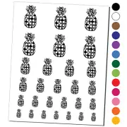 Quirky Patterned Pineapple Temporary Tattoo Water Resistant Fake Body Art Set