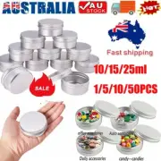 Aluminium Empty Cosmetic Pot Lip Balm Jar Tin Container Silver Box Containers EV