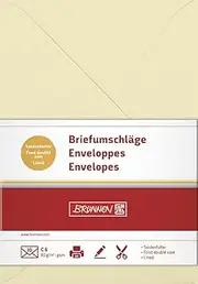 Baier & Schneider Envelope C 6/160 x 113 mm Chamois Adhesive Paper 80 GSM Pack of 10 Umschlä