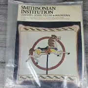 Smithsonian Institution Needlepoint Carousel Horse Pillow by Mazaltov's