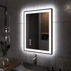 LED Bathroom Mirror Backlit, Front Lighted, Framed Dimmable Illuminated Mirror