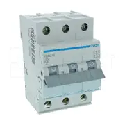 Hager MSN340 MSN-Series C-Curve 3 Pole Miniature Circuit Breaker, 40A, 6kA, 240/415VAC