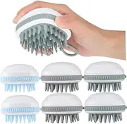 GOOHOCHY 6Pcs Portable Scalp Massager Brushes Exfoliating Shampoo Brush for Travel Home Use for Scalp Cleaning Hair Care Eases Itchiness Promotes Hair Growth