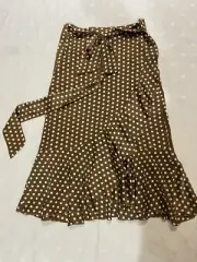 Sz 12 NWT Atmos&Here Wrap Polka Dots Skirt