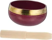 LALADEFIEE 1 Set Handmade Singing Bowl Yoga Meditation Bowl with Stick for Relaxation and for Home Studio and Travel Use