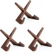 Plate Holder Display Stand - 6.5 Inch 3 Pack Picture Frame Stand, Wooden Display