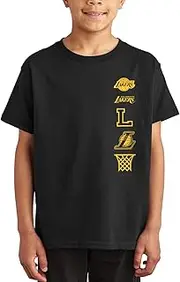 Junk Food X NBA Stacked Logo - Officially Licensed Kids Short Sleeve T-Shirt