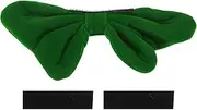 X AUTOHAUX Motorcycle Helmet Accessories Decoration 3D Bow for Motorcycle Bicycle Skiing Helmets Green Fabric Stickers 1 Set