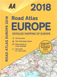 在飛比找三民網路書店優惠-AA Road Atlas Europe 2018