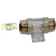 IMC Audio 80 Amp Mini ANL and 1 Fuse Fuse holder 4 6 8 Gauge Car Audio Gold
