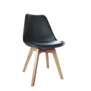 Artiss Set of 4 Black Replica Eames DSW Eiffel Padded Dining Chairs