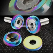 6 X J2 M8x1.25 FRONT/REAR FENDER/ENGINE BAY/BUMPER/BRACKET WASHER KIT NEO CHROME