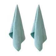 2PK Tommy Bahama 40.6x76cm Washed Pebble Bathroom Hand/Face Towel Ice Blue/Aqua