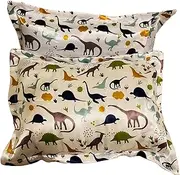 Beddings Place Satin Crib Fitted Sheet for Baby Girls, Boys, Toddler Bed, daybed to retain Hair Moisture Size (Toddler Pillow case13 x 18 inches, Dinosaur Party)