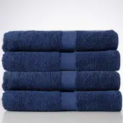 Royal Splendour Bath Sheet - Black, Combed Cotton