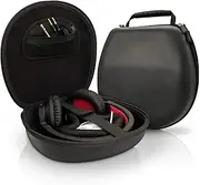 iGadgitz U3804 - EVA Hard Case Cover Suitable for Fixed (Non-Folding) Headphones - Black