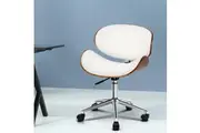 Artiss Office Chair Leather Seat White