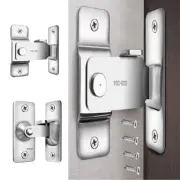 Sliding Door Hook Lock Drawer Cabinet Right angle Door Stainless Steel New