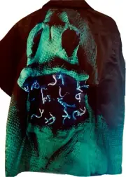 Disney Nightmare Before Christmas Oogie Boogie Face Button Up Shirt Size Medium